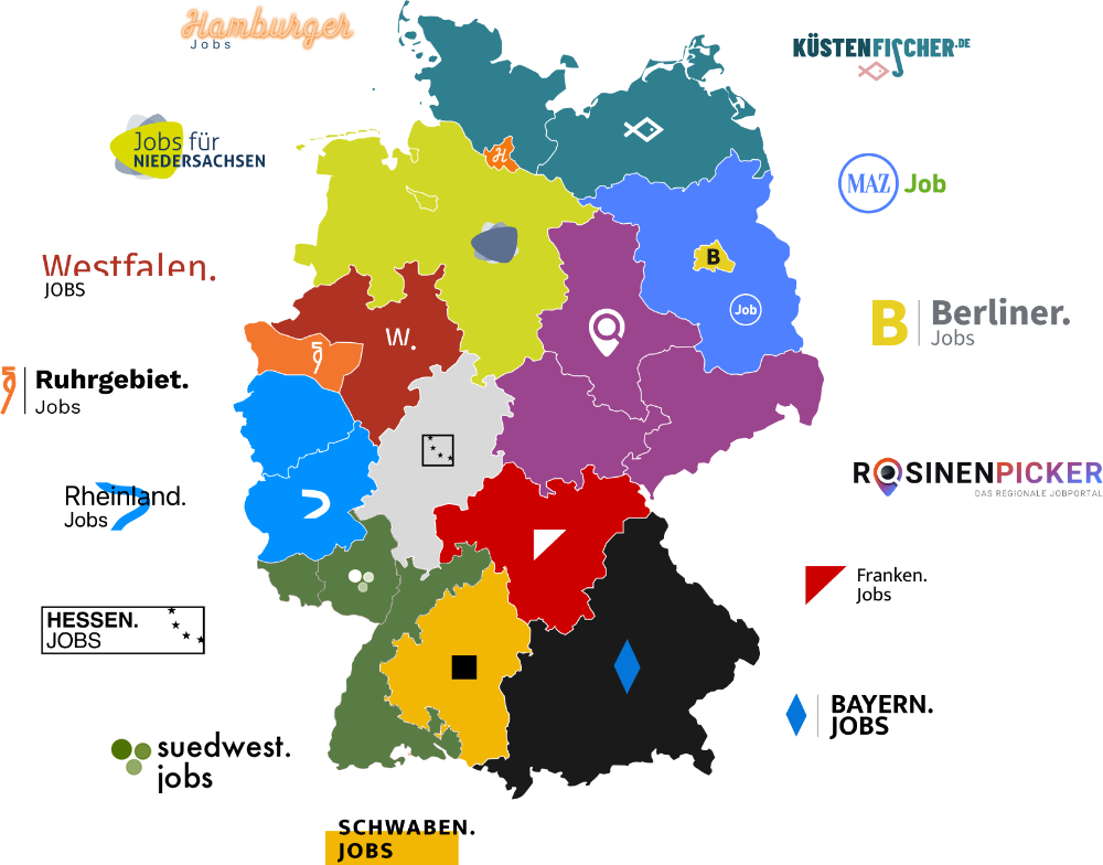 Karte .jobs Netzwerk